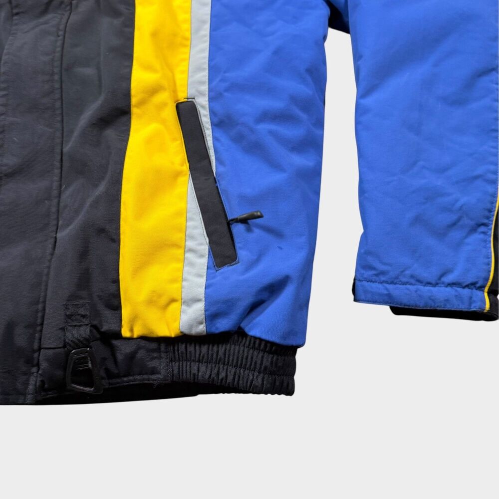 Vintage Ski-Doo Snowmobile Jacket Large Tall BRP Rotax Racing Blue Black Y2K L/T - Picture 6 of 13
